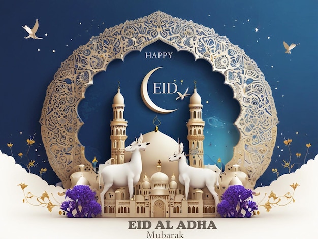 Happy eid mubarak post design TEMPLATE