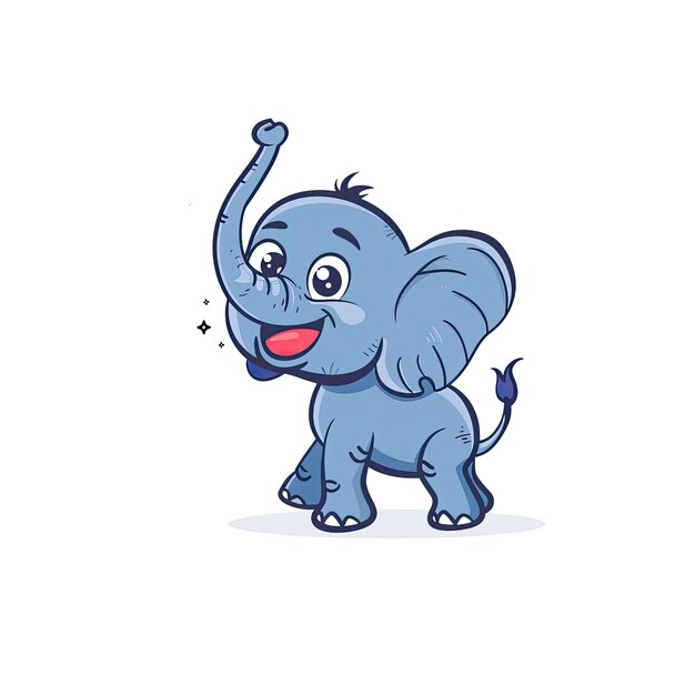 PSD a happy elephant cartoon cartoon illustration