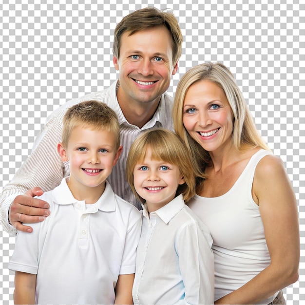 happy family isolated transparent background