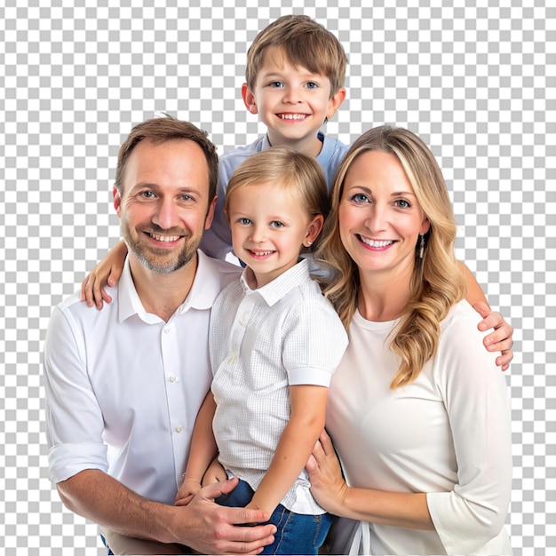 happy family isolated transparent background