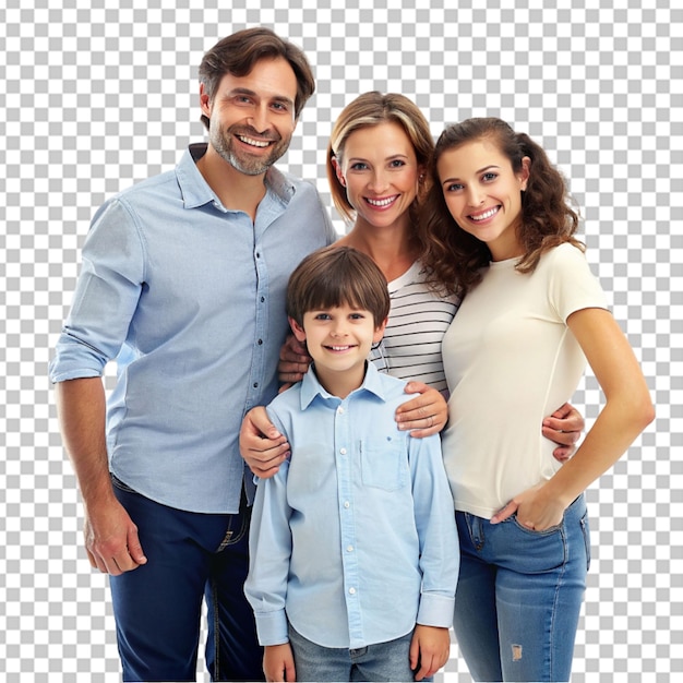 happy family isolated transparent background