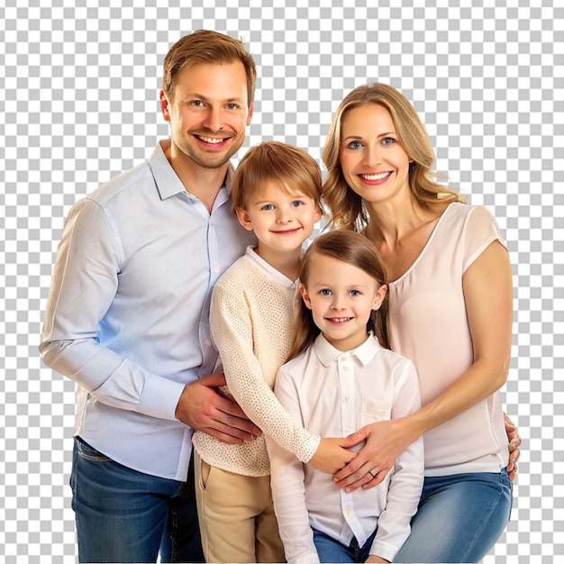 happy family isolated transparent background