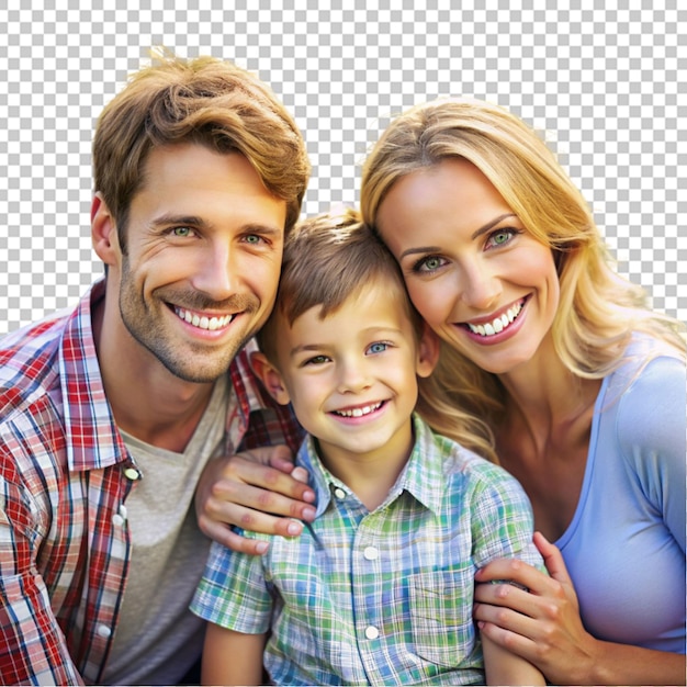 Happy family isolated transparent background