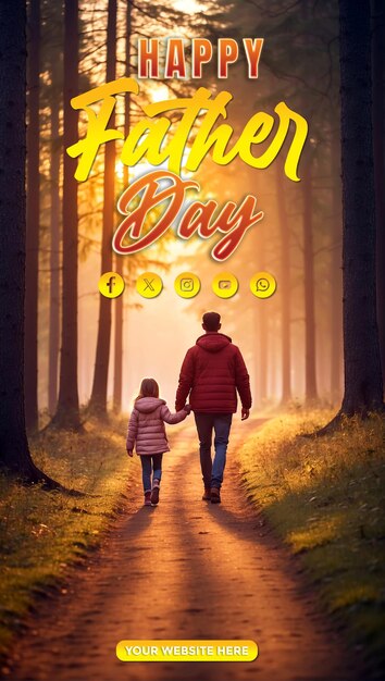 Happy father day social media post design