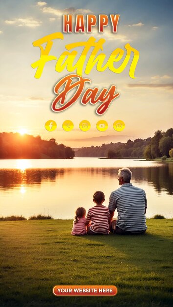 Happy father day social media post design