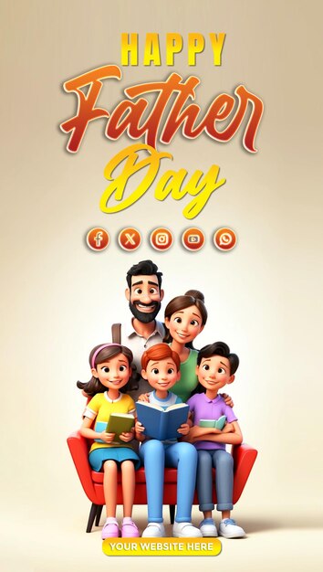 Happy father day social media post design