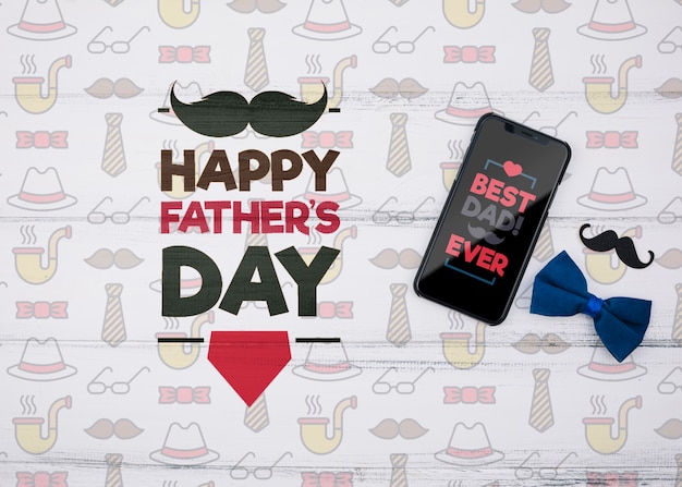 Happy father's day concept mock-up