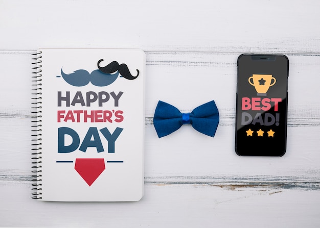 Happy father's day concept mock-up