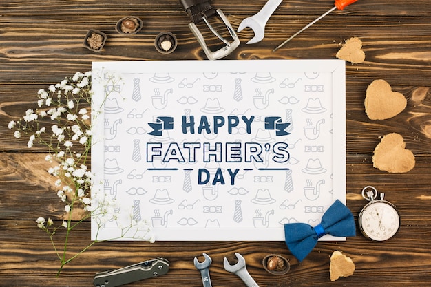 Happy father's day concept mock-up