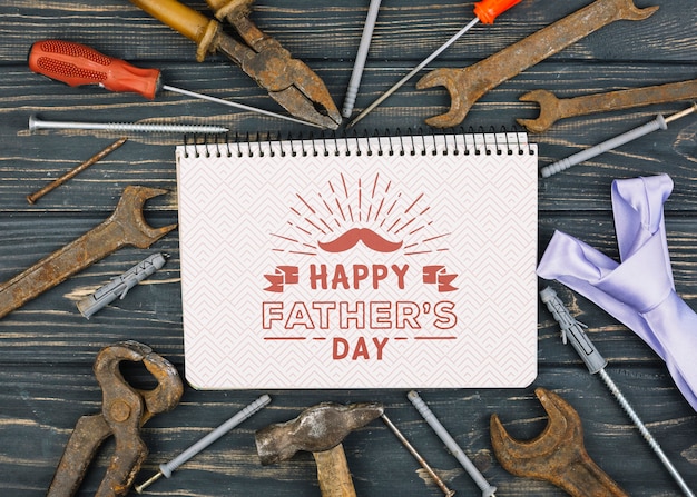 PSD happy father's day concept mock-up