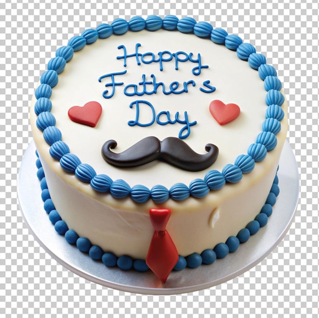 PSD happy father s day decorated cake on transparent background