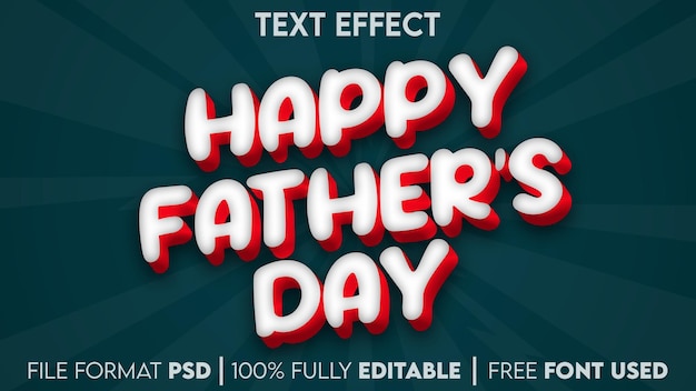 A happy father's day text effect