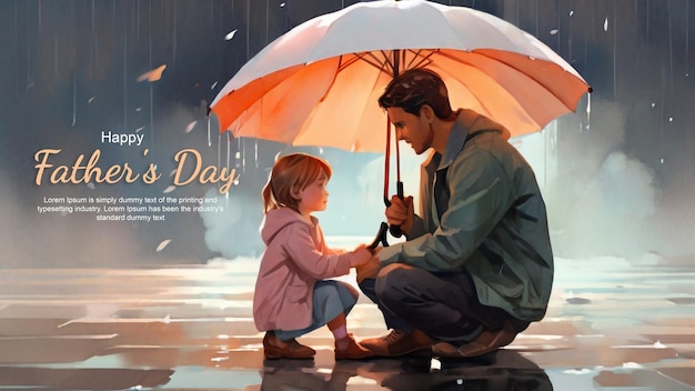 Happy Fathers Day Banner Design