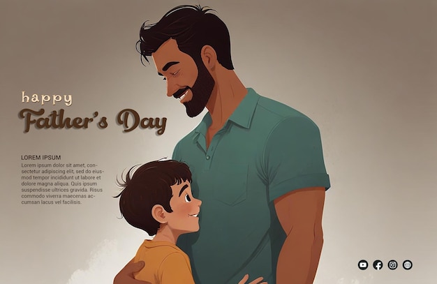 Happy Fathers Day Poster Design