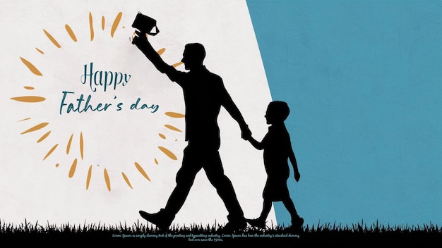 Happy Fathers Day Silhouette Image