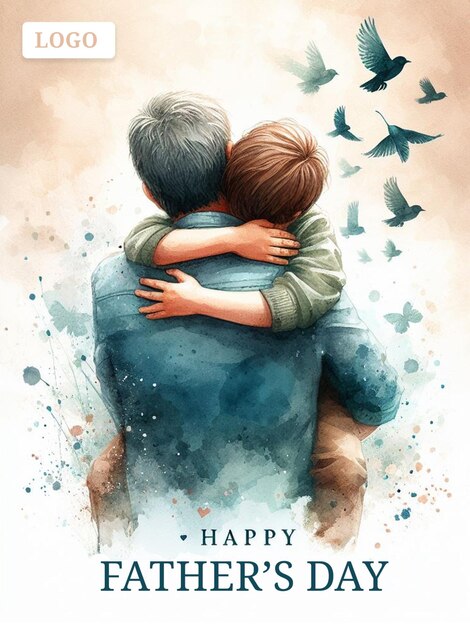 PSD happy fathers day social media banner or instagram post template