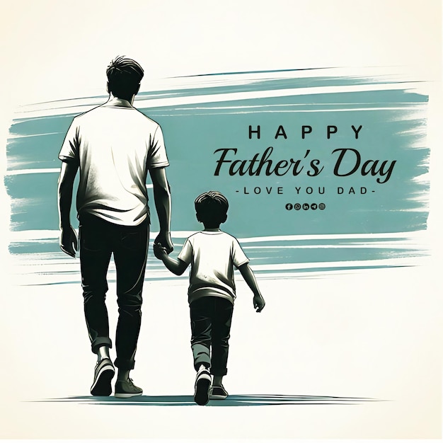 Happy Fathers day speci social media template background