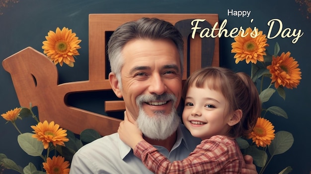 Happy Fathers Day Wishes Banner PSD Design Template