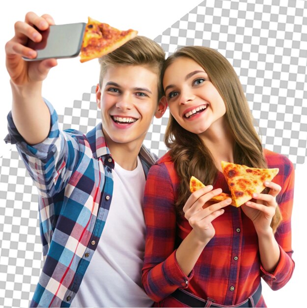 Happy Friends Enjoying Delicious Pizza Together At A Restaurant