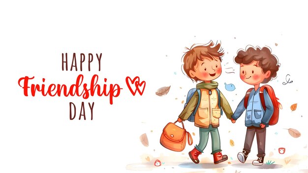 PSD happy friendship day banner template shows the love between two best friends