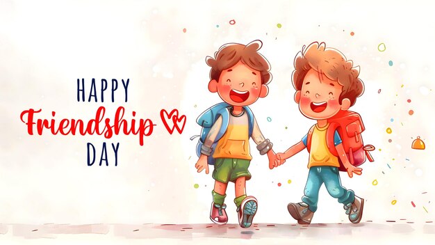 PSD happy friendship day banner template shows the love between two best friends