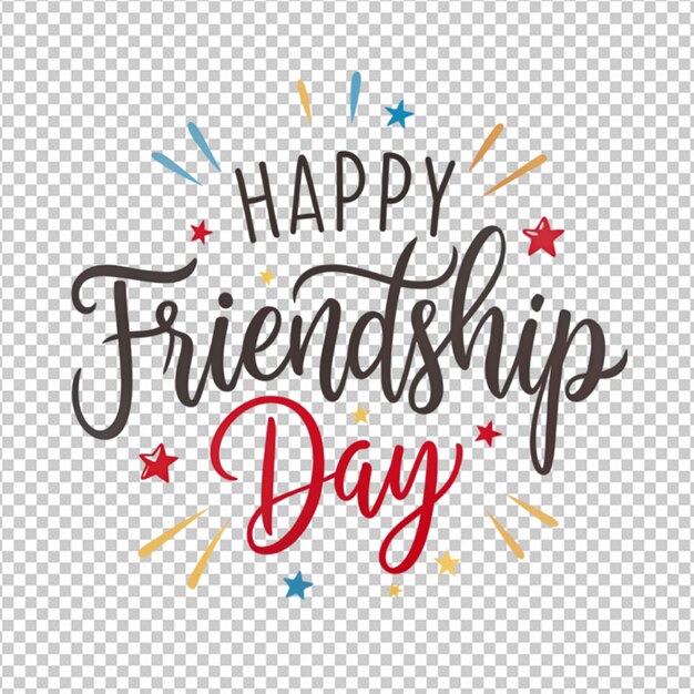 PSD happy friendship day on whith background