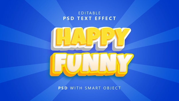 Happy funny text effect