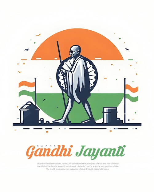 PSD happy gandhi jayanti on 2nd october a national festival of india celebration social media post