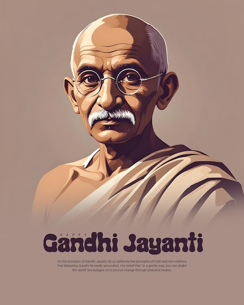 PSD happy gandhi jayanti on 2nd october a national festival of india celebration social media post