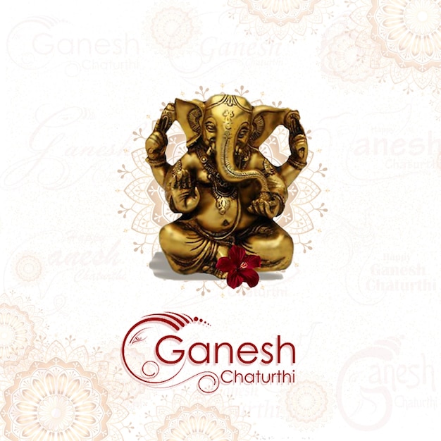 PSD happy ganesh chaturthi hindu festival artistic background