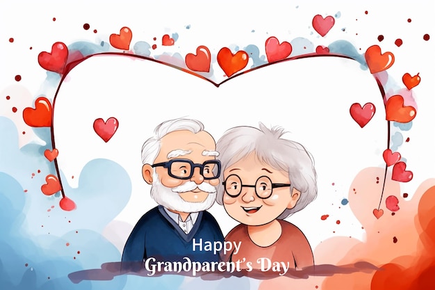 PSD happy grandparents day background