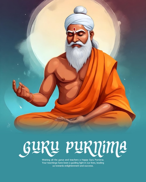 PSD happy guru purnima teachers day social media post banner template