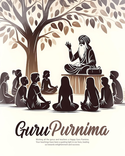 PSD happy guru purnima teachers day social media post banner template