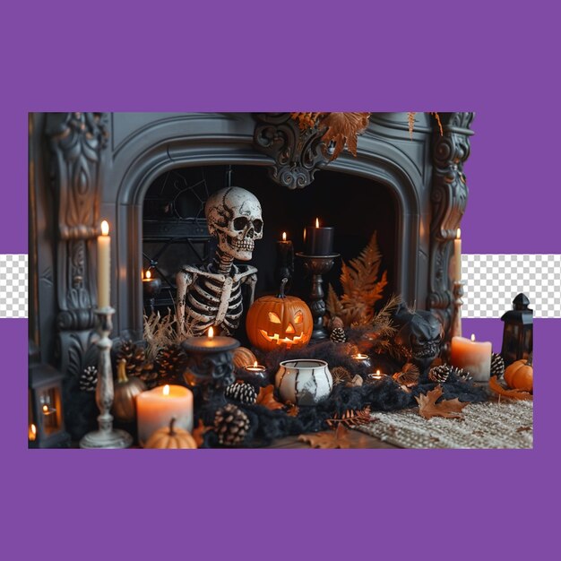 PSD happy halloween day background png