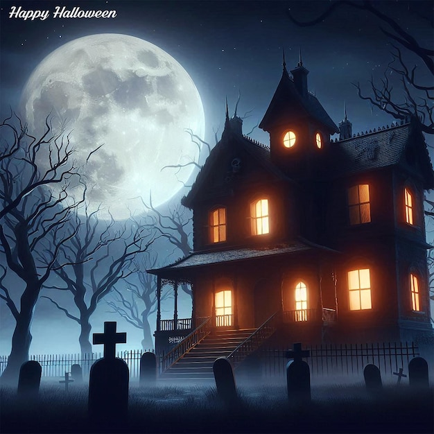 PSD happy halloween day concept background