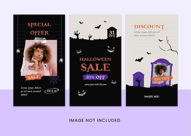 Happy Halloween instagram story template vol2