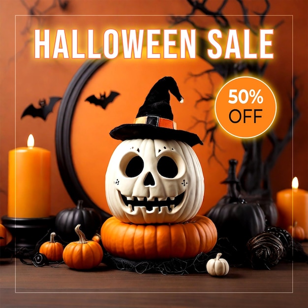 Happy halloween sale banner