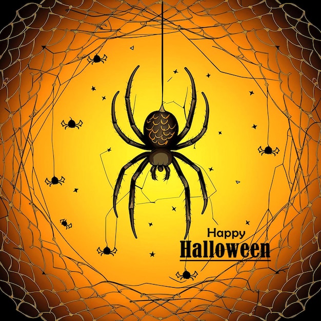 PSD happy halloween spider