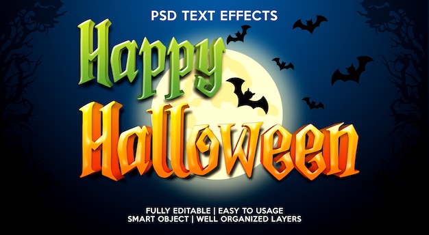 Happy Halloween Text Effect Template