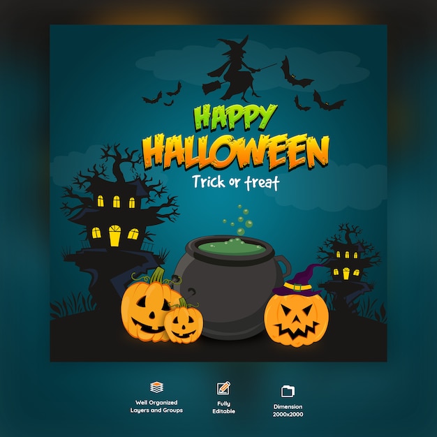 Happy Halloween trick or treat background