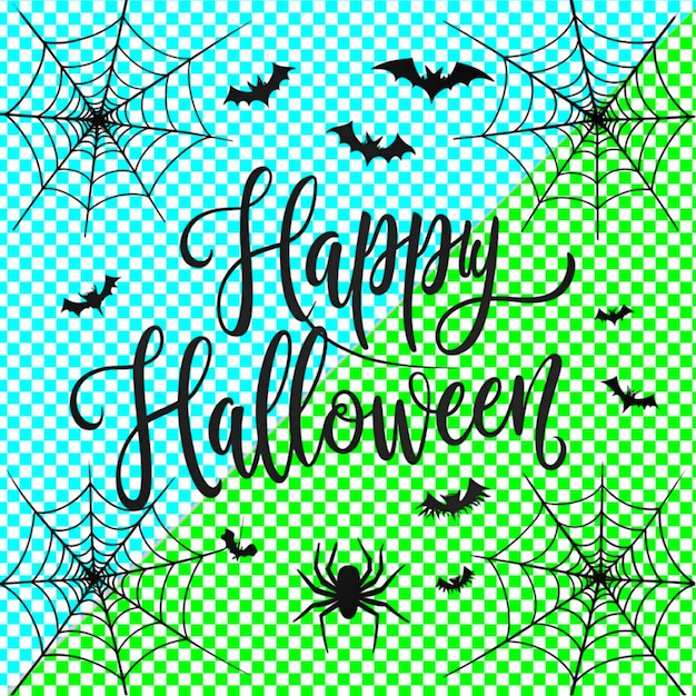 PSD happy halloween on white background