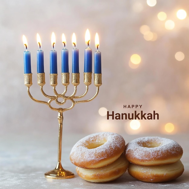 Happy Hanukkah PSD Banner Design Template