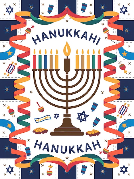 PSD happy hanukkah social media post design