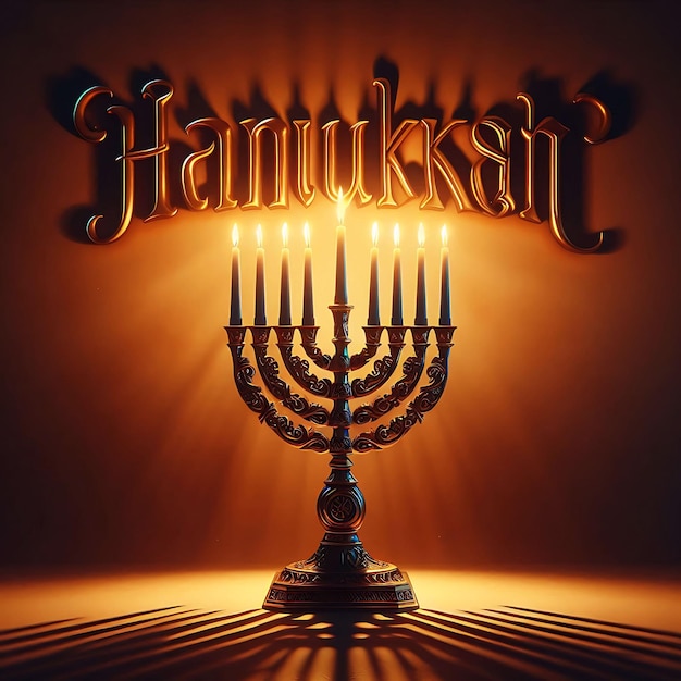 Happy hanukkah social media post design