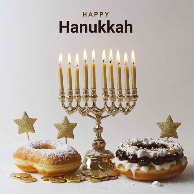 Happy Hanukkah Wishes Banner for Social Media