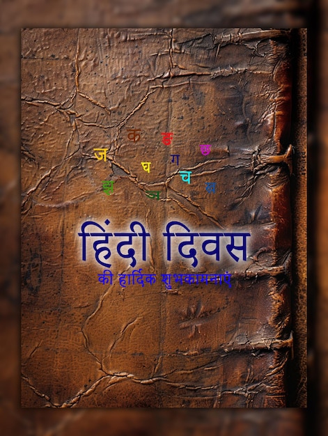 Happy Hindi Divas Indian mother language celebration background