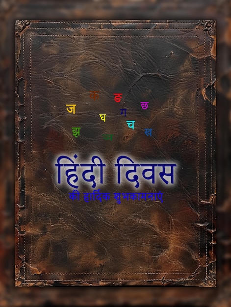 Happy Hindi Divas Indian mother language celebration background