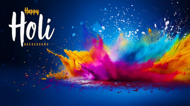 happy holi festival template design holi background with gulal and color splash