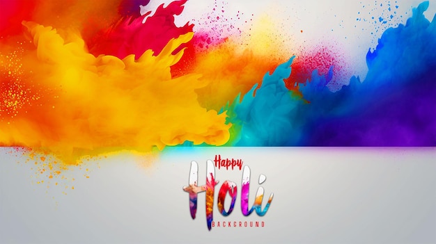 happy holi festival template design holi background with gulal and color splash