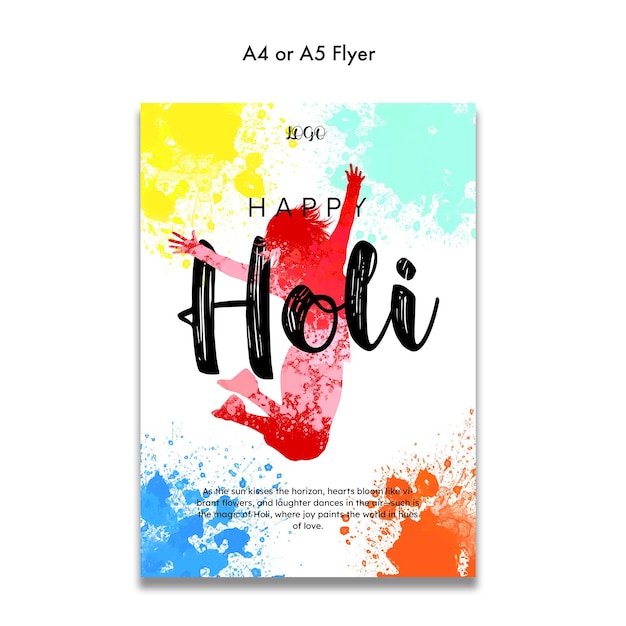 PSD happy holi flyer